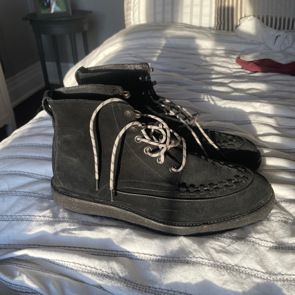 All Saints suede black boots size 11
